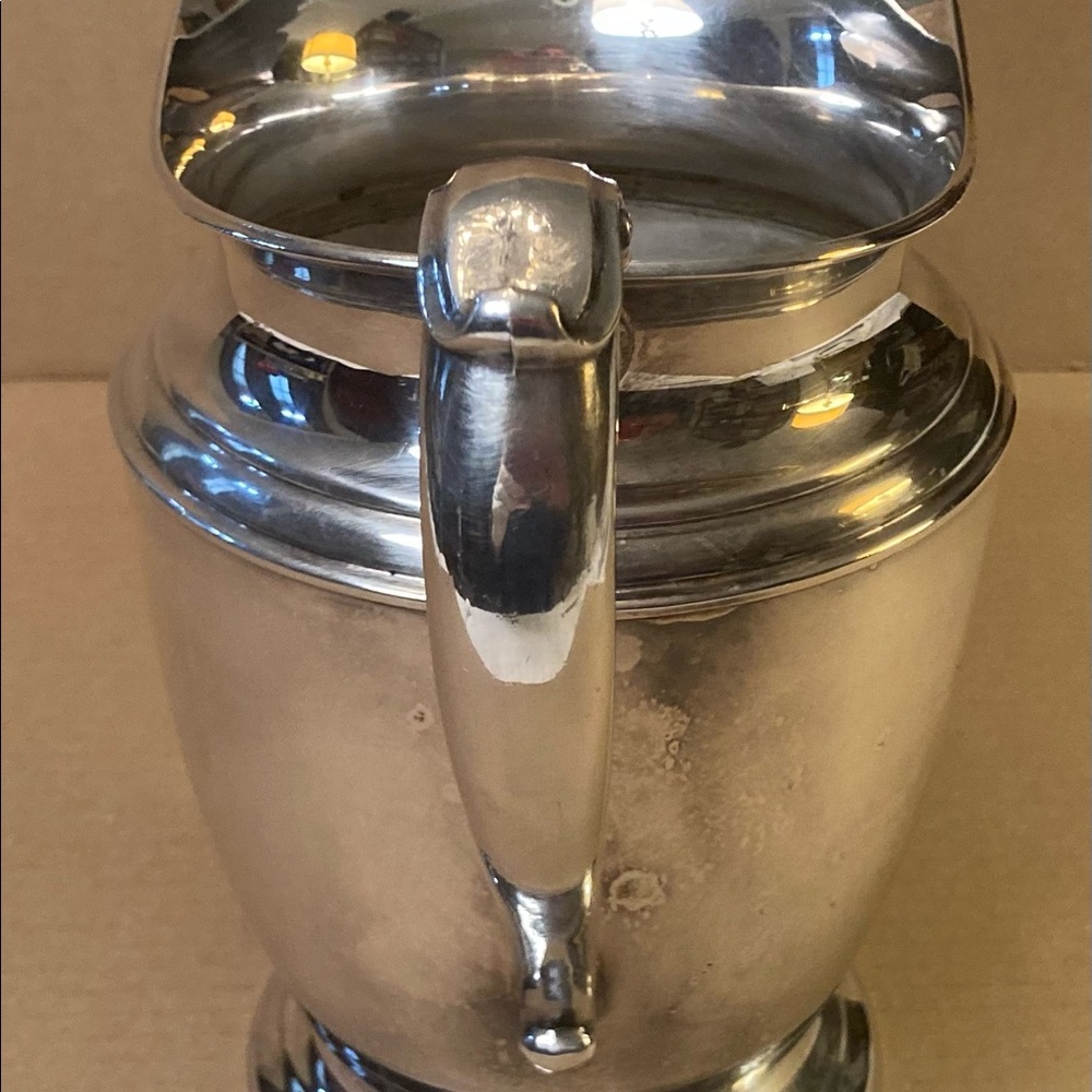 COPY - Sterling silver plate Georgian style water pitcher wide ice guard spout - Picture 6 of 12